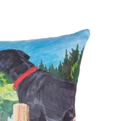 C&F Home 18" X 18" Dog Lake Pier Indoor/Outdoor Decorative Throw Pillow
