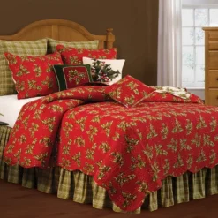 C&F Home Holly Red Euro Sham
