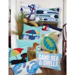 C&F Home Turtle In Sand Hooked Throw Pillow -Home Decor Store GUEST 06185b5e eabe 444b 8010 13bc37f95a8a