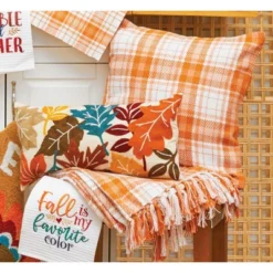 C&F Home Fall Leaves Chain Stitch Throw Pillow -Home Decor Store GUEST 09a6cb8f c959 4bd4 8780 da48a708d817