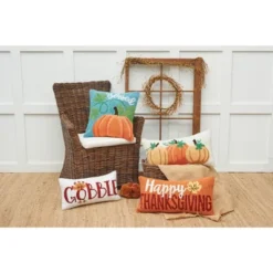 C&F Home 10" X 20" Gobble Thanksgiving Turkey Hooked Throw Pillow -Home Decor Store GUEST 0a943fbb f94e 48a7 9331 3cfe4419f1e6