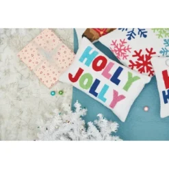 C&F Home Holly Jolly Hooked Throw Pillow