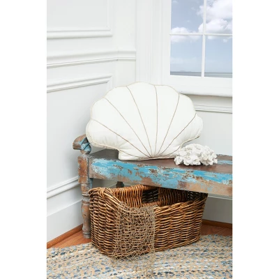 C&F Home 16" X 23" Shell Shaped Embroidered Throw Pillow 1 C&F Home 16" X 23" Shell Shaped Embroidered Throw Pillow