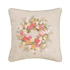 C&F Home 16" X 16" Zinnia Easter Wreath Spring Throw Pillow -Home Decor Store GUEST 18a29a90 69ed 4ea1 bbba f5e797821ebb