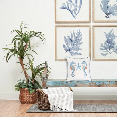 C&F Home 16" X 16" Galapagos Seahorse Sequined Throw Pillow 2 C&F Home 16" X 16" Galapagos Seahorse Sequined Throw Pillow - Image 2