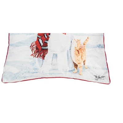 C&F Home Snow Cat Light-Up LED 18" X 18" Throw Pillow 2 C&F Home Snow Cat Light-Up LED 18" X 18" Throw Pillow - Image 2
