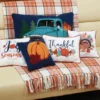 C&F Home Pumpkin Truck Hooked Pillow
