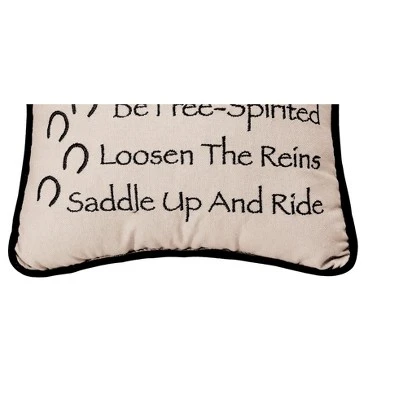 C&F Home 10" X 10" Advice From A Horse Embroidered Throw Pillow 2 C&F Home 10" X 10" Advice From A Horse Embroidered Throw Pillow - Image 2