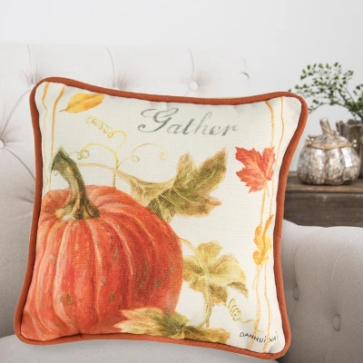 C&F Home 8" X 8" Gather Pumpkin Petite Printed Fall Throw Pillow 3 C&F Home 8" X 8" Gather Pumpkin Petite Printed Fall Throw Pillow - Image 3