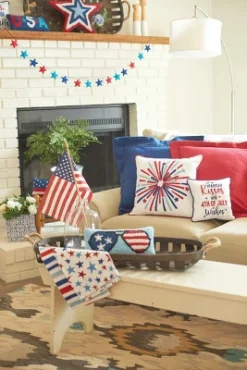 C&F Home Solid Navy Flange July 4th Throw Pillow -Home Decor Store GUEST 3417b9a8 56f3 4a98 aa79 50ca5e3c7aed