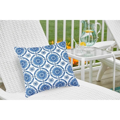C&F Home 18" X 18" Delft Garden Circle Geometric Indoor/Outdoor Throw Pillow 4 C&F Home 18" X 18" Delft Garden Circle Geometric Indoor/Outdoor Throw Pillow - Image 4