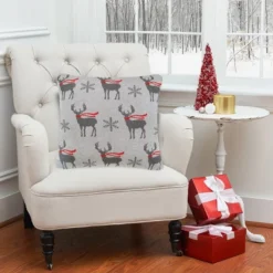 C&F Home 20" X 20" Deer Scarf Christmas Holiday Knitted Throw Pillow -Home Decor Store GUEST 419fb621 bb6a 4cd4 aad5 d6d23b5ff5f1