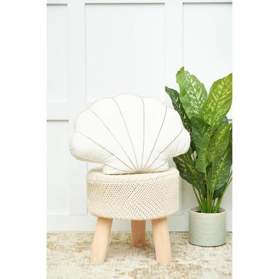 C&F Home 16" X 23" Shell Shaped Embroidered Throw Pillow 2 C&F Home 16" X 23" Shell Shaped Embroidered Throw Pillow - Image 2