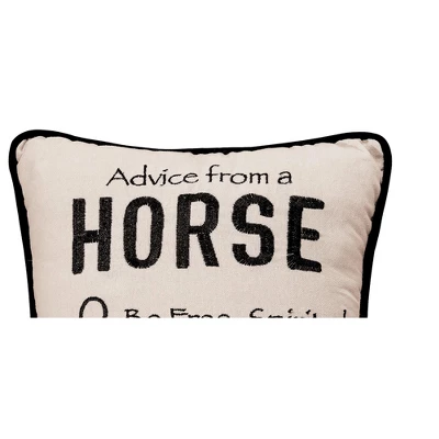 C&F Home 10" X 10" Advice From A Horse Embroidered Throw Pillow 1 C&F Home 10" X 10" Advice From A Horse Embroidered Throw Pillow