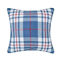 C&F Home 18" X 18" Parker Blue & Red Plaid Woven Throw Pillow -Home Decor Store GUEST 463c790c 5086 46dc 8f2c c871eecf284d