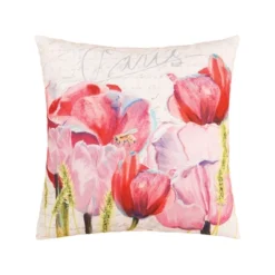 C&F Home 18" X 18" Tulips Indoor/Outdoor Throw Pillow -Home Decor Store GUEST 4844437d 84a9 42d8 804a 4585ff83be94