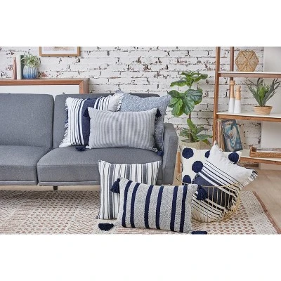 C&F Home 14" X 22" Nantucket Stripes Woven Throw Pillow 2 C&F Home 14" X 22" Nantucket Stripes Woven Throw Pillow - Image 2