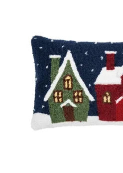 C&F Home Winter Village Hooked Pillow
