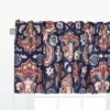 C&F Home Rosamund Damask Cotton Blue Valance Window Treatment Set Of 2
