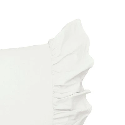 C&F Home Ruffled Standard Pillowcase White 1 C&F Home Ruffled Standard Pillowcase White