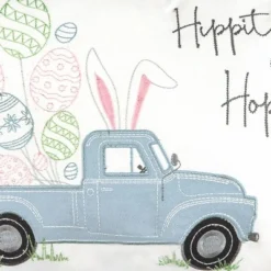 C&F Home 13" X 20" Hippity Hoppity Easter Truck Spring Embroidered Throw Pillow