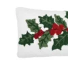 C&F Home Holly Sprig Hooked Pillow