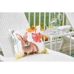C&F Home 18" X 18" Sitting Bunny Easter Indoor/Outdoor Throw Pillow -Home Decor Store GUEST 76b2e214 b2ea 4e38 8a2f e2deb902118d