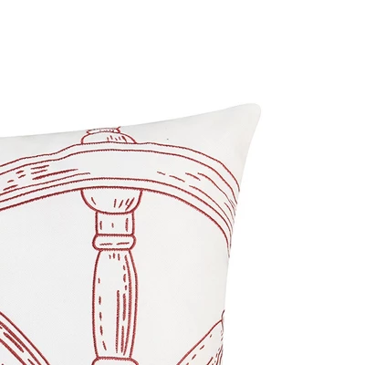 C&F Home 18" X 18" Ships Wheel Indoor / Outdoor Embroidered Throw Pillow 2 C&F Home 18" X 18" Ships Wheel Indoor / Outdoor Embroidered Throw Pillow - Image 2