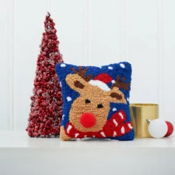 C&F Home 8" X 8" Christmas Reindeer Hooked Petite Throw Pillow -Home Decor Store GUEST 7c54bd11 9846 4cfb af56 285105a2b396