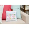 C&F Home 10" X 10" Happy Easter Happy Spring Embroidered Throw Pillow