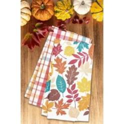C&F Home Fall Leaves & Plaid Printed & Woven Kitchen Towel Set Of 2 -Home Decor Store GUEST 8afdab49 5fc1 43b1 993b 0989b3a02b2a