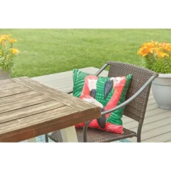 C&F Home 18" X 18" Pink Flamingos Coastal Tropical Indoor/Outdoor Throw Pillow -Home Decor Store GUEST 8b035ef5 a0f4 4edc 89c2 2c31fee630ff