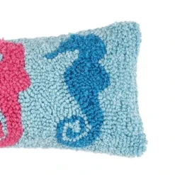 C&F Home 6" X 12" 3 Seahorses Hooked Throw Pillow