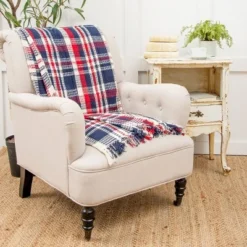 C&F Home 50" X 60" Harbor Plaid Red White And Blue Patriotic July 4th Woven Throw Blanket -Home Decor Store GUEST 9417d504 3920 4c2a be6a 1f11efe7dc9d