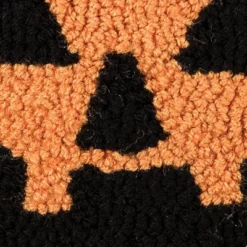 C&F Home 8" X 8" Jack-O-Lantern Petite Hooked Halloween Throw Pillow