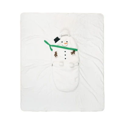 C&F Home Snowman Pillow 39" X 47" Throw Blanket 1 C&F Home Snowman Pillow 39" X 47" Throw Blanket