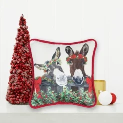 C&F Home 8" X 8" Christmas Donkey Petite Printed Throw Pillow -Home Decor Store GUEST 9ea7f9b4 ce57 4a66 80de 436a8e0471b1