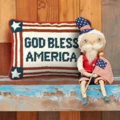 C&F Home 6.5" X 9" God Bless America July 4th Needlepoint Petite Throw Pillow -Home Decor Store GUEST a25229e8 9c93 4e77 97d6 a5129344e86e