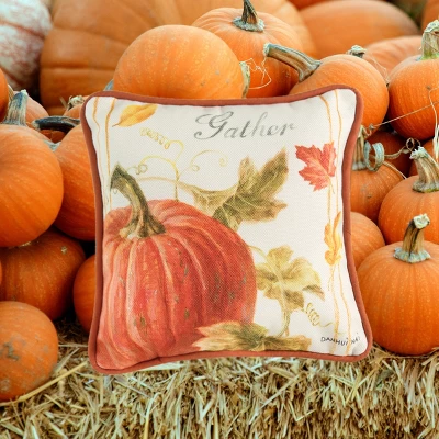 C&F Home 8" X 8" Gather Pumpkin Petite Printed Fall Throw Pillow 4 C&F Home 8" X 8" Gather Pumpkin Petite Printed Fall Throw Pillow - Image 4