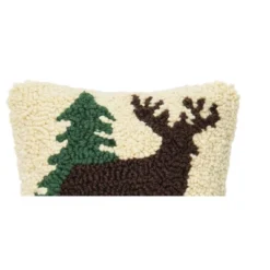 C&F Home 8" X 8" Dear Forest Hooked Petite Throw Pillow