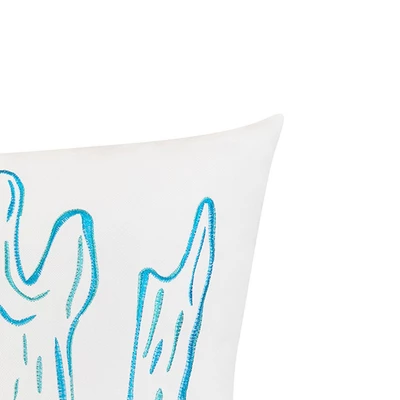 C&F Home 18" X 18" Coral Indoor / Outdoor Embroidered Throw Pillow 2 C&F Home 18" X 18" Coral Indoor / Outdoor Embroidered Throw Pillow - Image 2