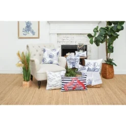 C&F Home 18" X 18" School Of Fish Indoor/Outdoor Throw Pillow