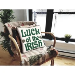 C&F Home 18" X 18" Luck Of The Irish Clover St. Patrick's Pillow