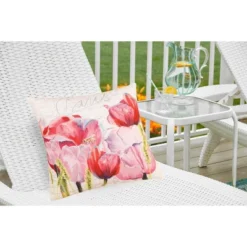 C&F Home 18" X 18" Tulips Indoor/Outdoor Throw Pillow -Home Decor Store GUEST c4f77f4b a0e6 4218 bcf3 0bfdff0afb66