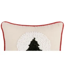 C&F Home Snow Globe Tree French Knot Throw Pillow