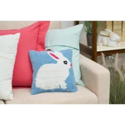 C&F Home 12" X 12" Easter Bunny Hooked Pillow