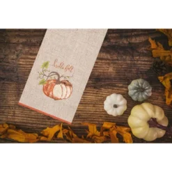 C&F Home 18" X 27" Harvest Time Pumpkin Fall Embellished Flour Sack Kitchen Towel -Home Decor Store GUEST d778af34 061a 4106 9c8e f6aa310c66a1