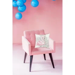 C&F Home 18" X 18" Flamingo Tropics Indoor / Outdoor Embroidered Throw Pillow