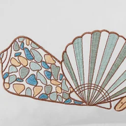 C&F Home Four Shells Embroidered Pillow