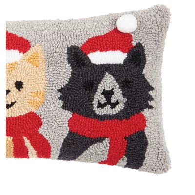 C&F Home Santa Cats Hooked Throw Pillow 2 C&F Home Santa Cats Hooked Throw Pillow - Image 2